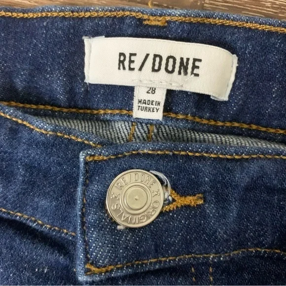 Redone jeans 90s high rise loose button fly jeans rigid like blue 28 - Picture 7 of 11